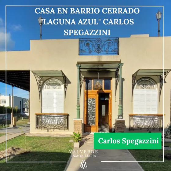 Casa En Barrio Cerrado  Laguna Azul  Carlos Spegazzini