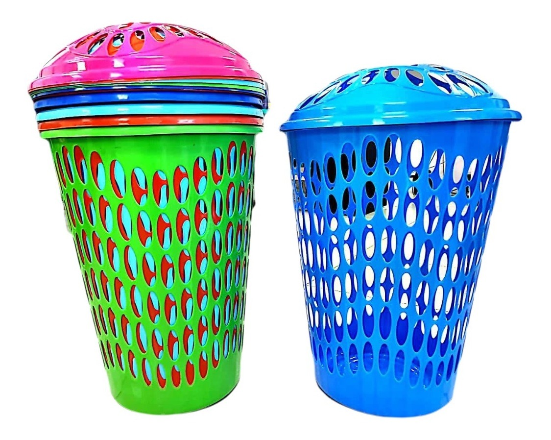 Cesta Ropa Con Tapa Plastica Mercado Libre