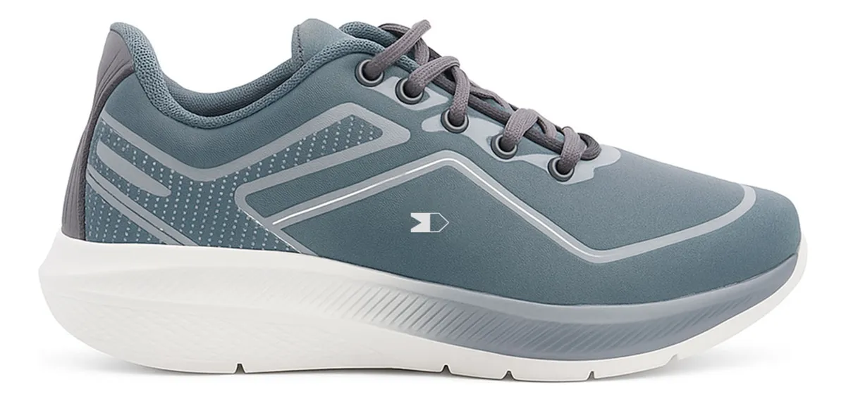 Tênis Sandrini Aero Run preto com detalhes em azul