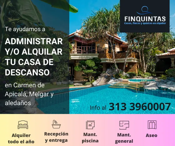 Administramos Y Alquilamos Tu Casa De Descanso En Melgar Carmen De Apicala Y Aledaños