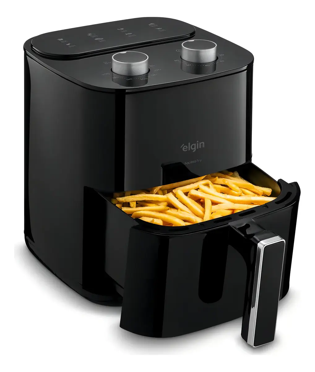 Fritadeira Air Fryer Elgin Facilita Fry 3,5 Litros Potência 1400w Cor Preta
