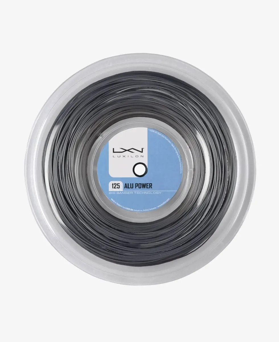 Cuerda Wilson Luxilon Alu Power 125 Silver (Rollo 220M) Wilson Caja x 1 Rollo de Cuerda para Raquetas Wilson Luxilon Alu Power 125 220mEsta cuerda se ha consolidado como la opción preferida entre los tenistas profesionales en todo el mundo, y esto se debe a sus excepciona
