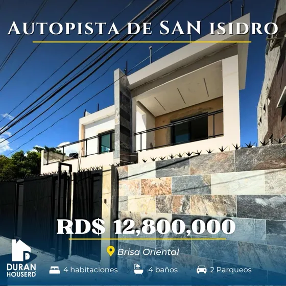 Venta De Casa En La Autopista De San Isidro Con 4 Hab
