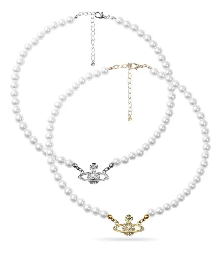 Conjunto 2x Choker Gargantilha Virgínia Cravejado Saturno