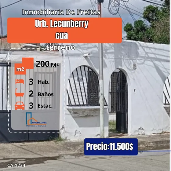 Casa En La Urbanización Lecumberry Cua. 