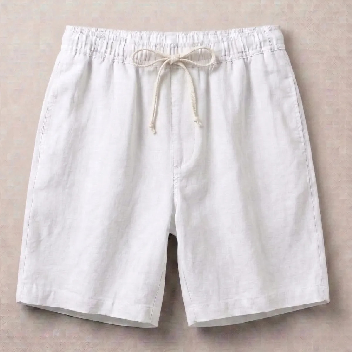 Short Linho Mauricinho Bermuda Praia Festa Reveillon Branco