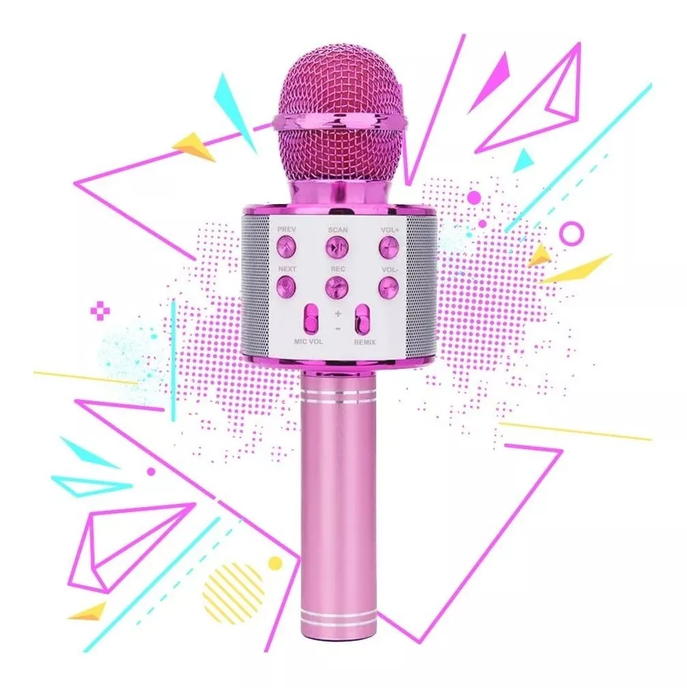 Imagen 1 de 5 de Micrófono Karaoke Niño 5w Bluetooth Inalámbrico Infantil Usb