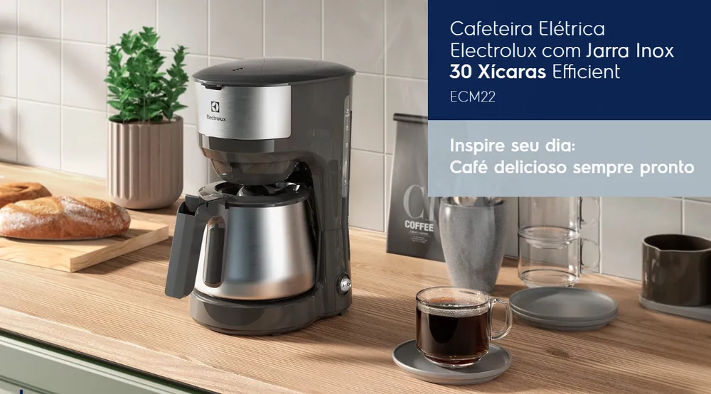 Cafeteira Elétrica Electrolux ECM22 C/ Jarra Inox Prateado - Imagem 3