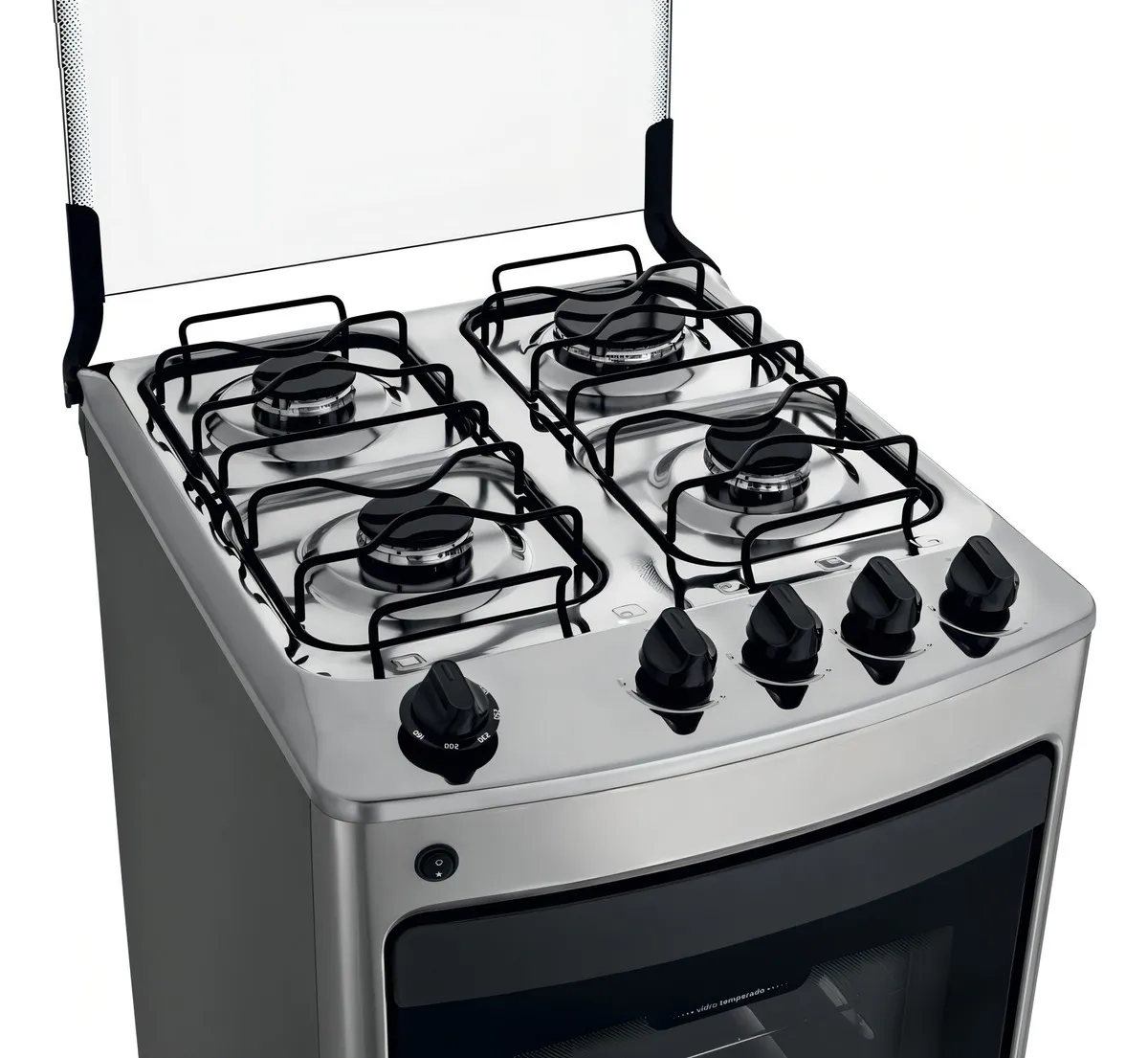 Fogão Consul 4 Bocas Acendimento Aut Inox - Imagem 2