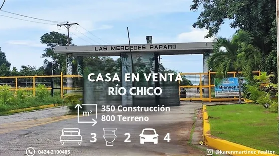 Casa En Venta Urbanización Las Mercedes De Páparo Río Chico. Km