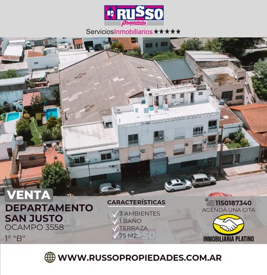 Venta Departamento 3 Ambientes San Justo