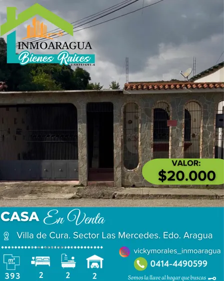 Venta Casa Villa De Cura/las Mercedes/aragua/vm239