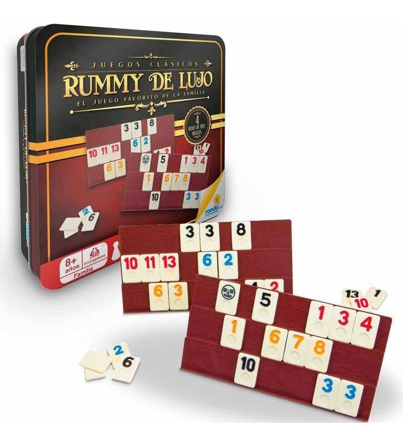 Rummy Q Marca Ronda De Lujo Juego De Mesa Lata Original Envío gratis