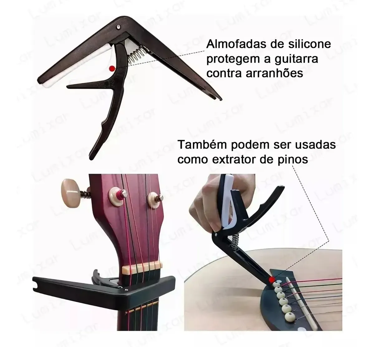 Kit Violão Completo Capotraste + 52 Acessórios Profissionais - Mercado Livre