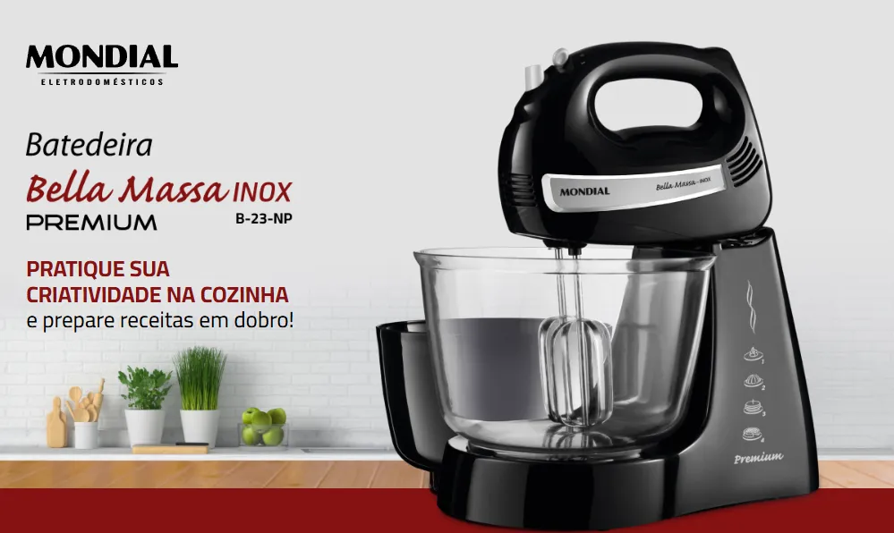 Batedeira Bella Massa, Mondial, 500W - B-23 NP - Imagem 2