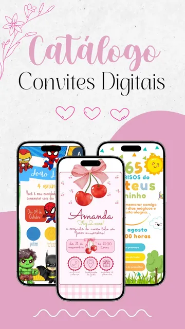 Convite Digital Personalizados Escolha O Seu! Todos Os Temas