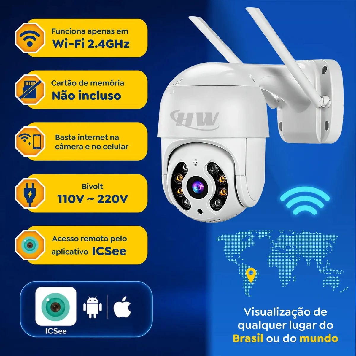 Kit 2 Câmeras de Segurança IP Wifi iCSee para Uso Interno — foto 7