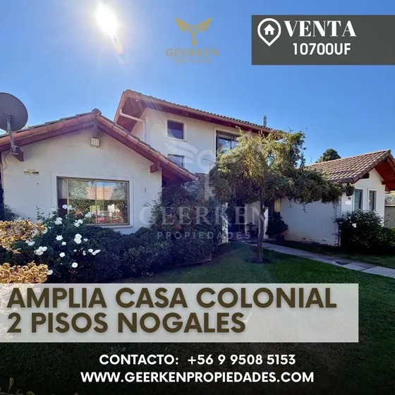 Venta Amplia Casa En Nogales, Machali - Quincho + Piscina