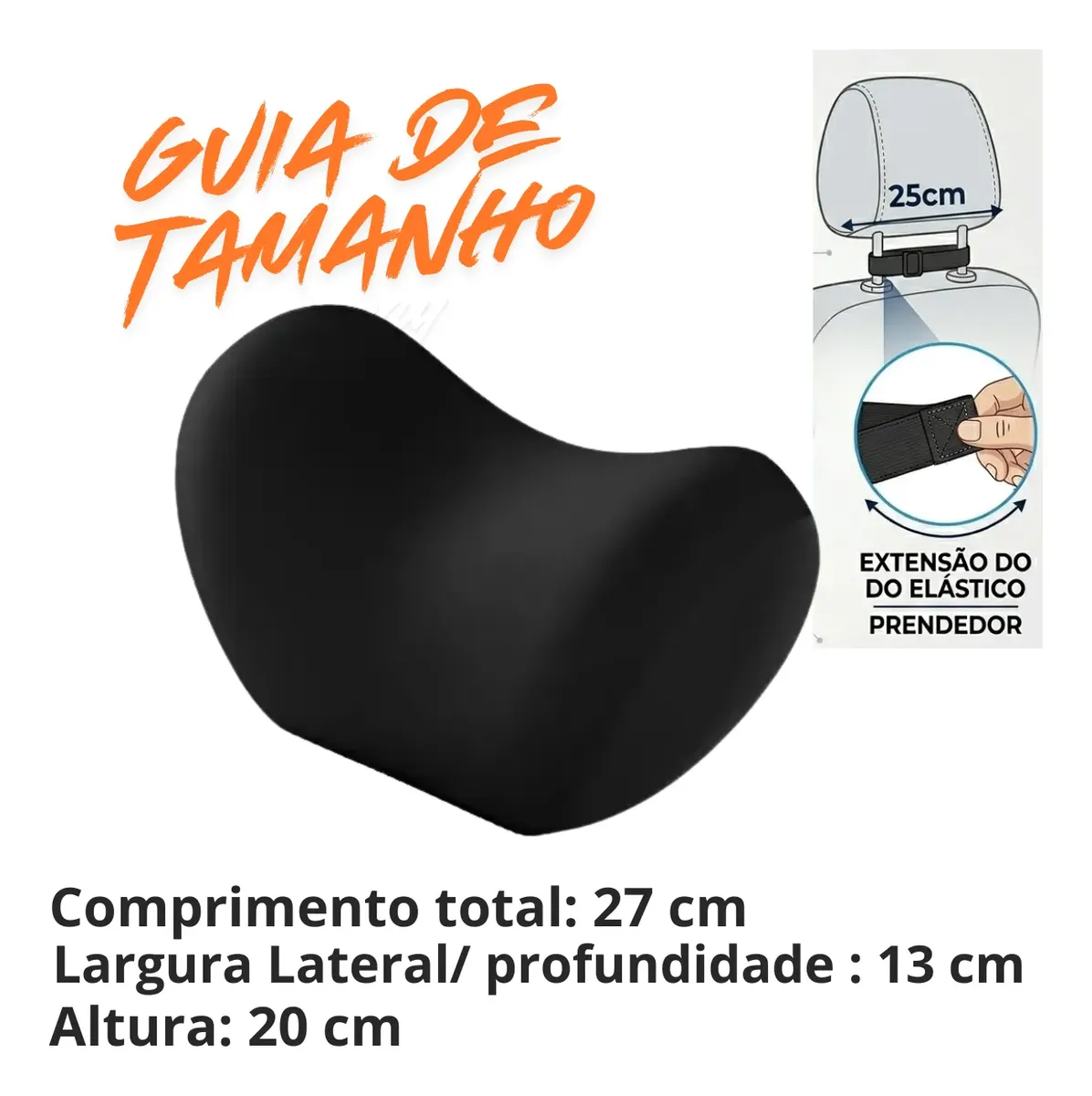 Almofada Encosto Pescoço Cervical Veicular Premium Conforto - foto 7