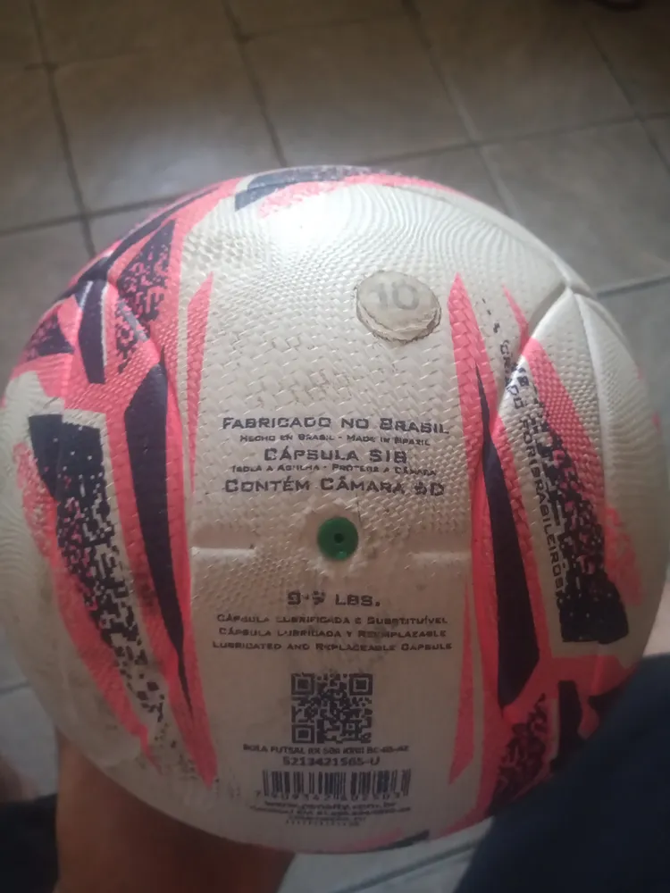 Bola De Futsal Rx 500 Xxiii Cor Branco Rosa E Azul Penalty - Imagem 3
