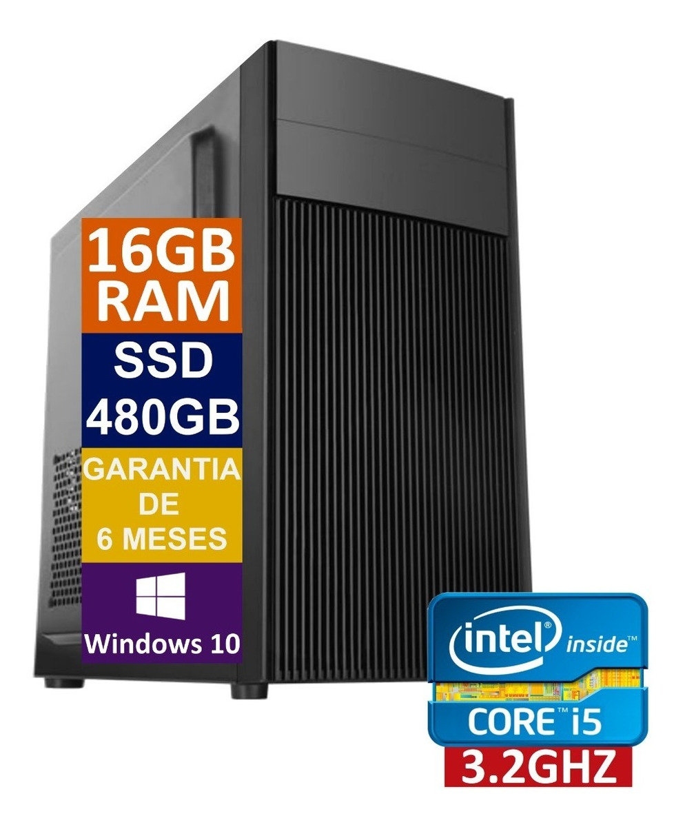 Pc Intel Core I5 Ssd 480gb + Hd 1tb 16gb Memória Computador