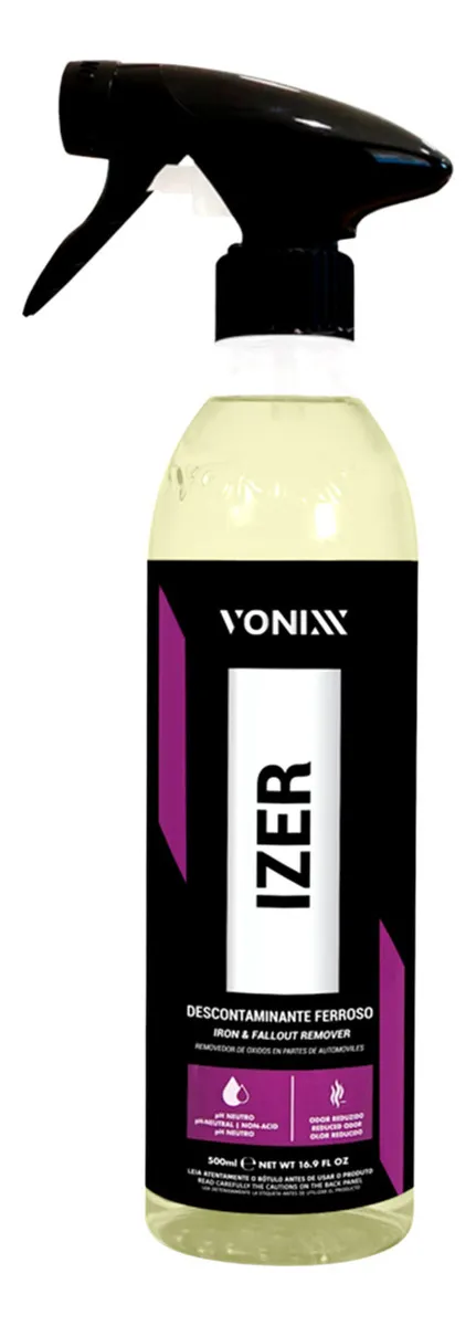 Limpa Rodas Izer Vonixx Descontaminante Ferroso Remove Ferrugem Ph Neutro 500ml