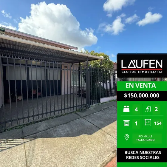 Se Vende Encantadora Casa En Talcahuano
