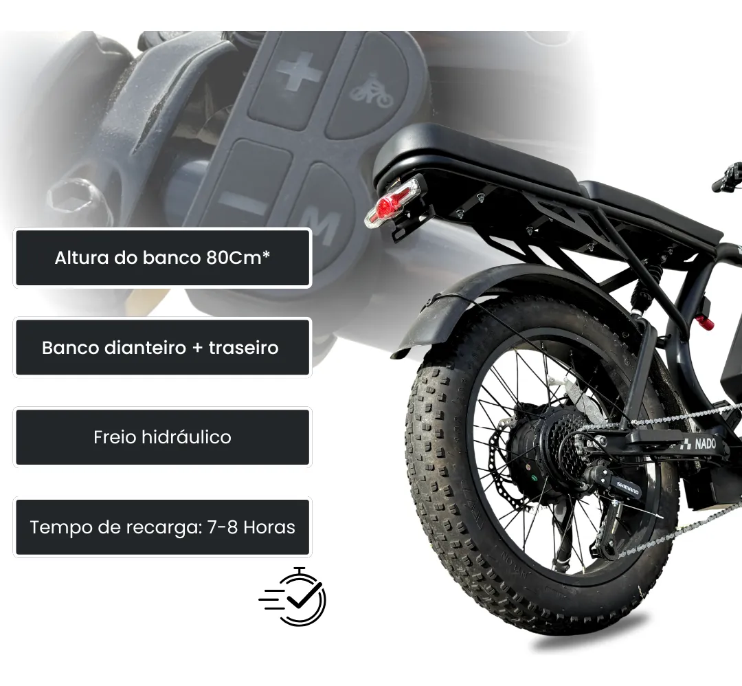 Nado K3 750W aro 20 — scooter elétrico utilitário — foto 5 da galeria