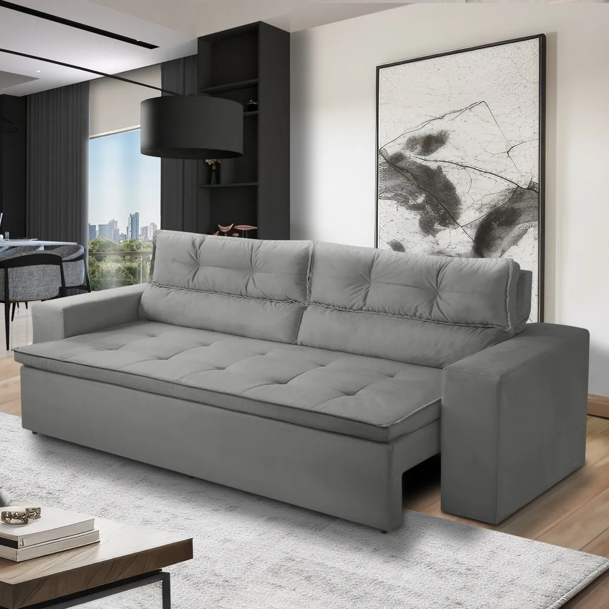 Sofá Retrátil Adonai Estofados Vegas