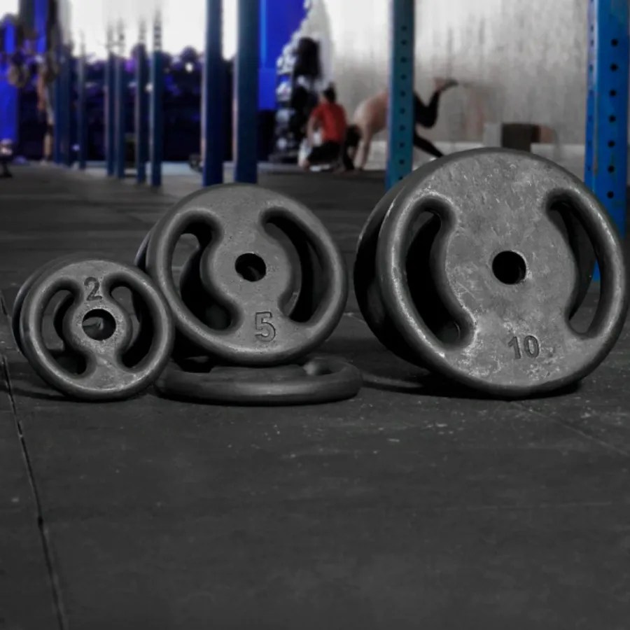 Kit Anilha P/ Barras E Halteres 2x10kg Pintada Musculação Preto - Imagem 3