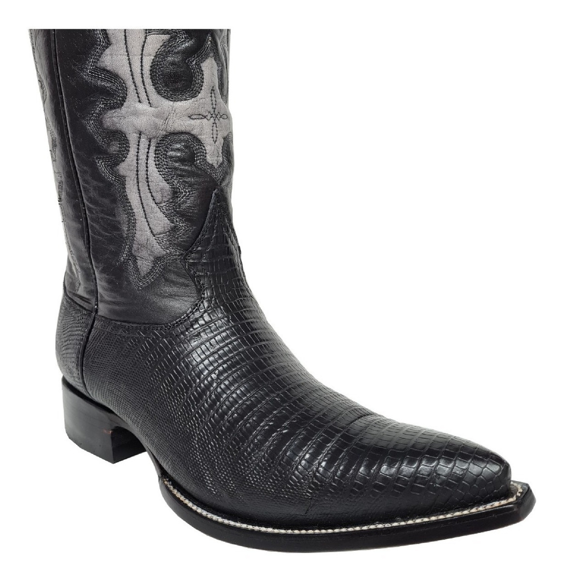 Botas De Armadillo Cuadra Botas Vaqueras Piel De Armadillo Lizard Negro Tipo Cuadra | Mercado Libre