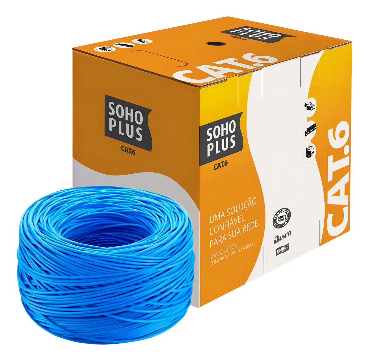 Cabo de Rede Categoria 6 Furukawa Soho Plus 305m Azul