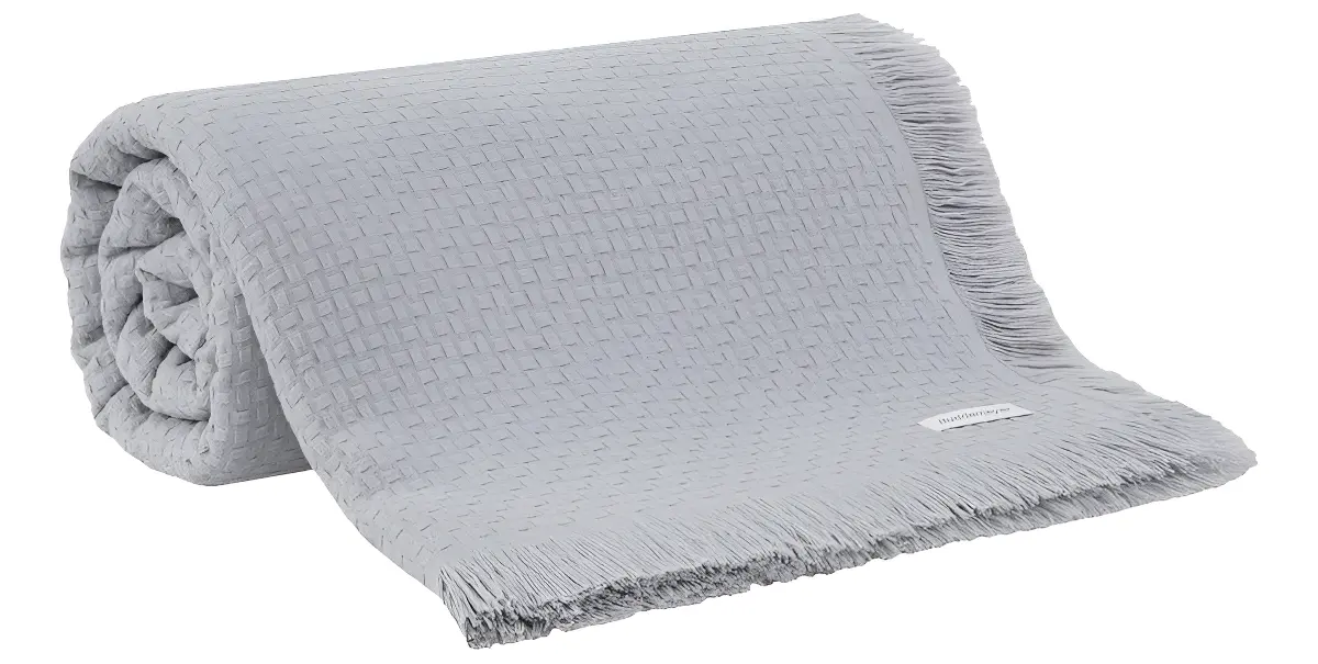 Colcha Casal Buddemeyer In Design 100% Algodão Cinza