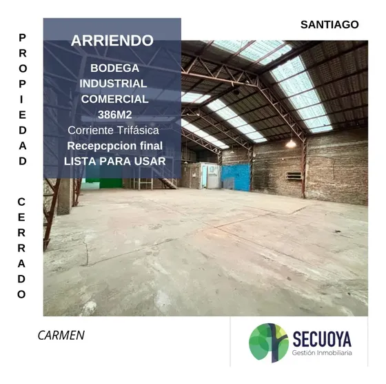 Bodega Comercial, Recep. Final, Trifásica, 2 Entradas