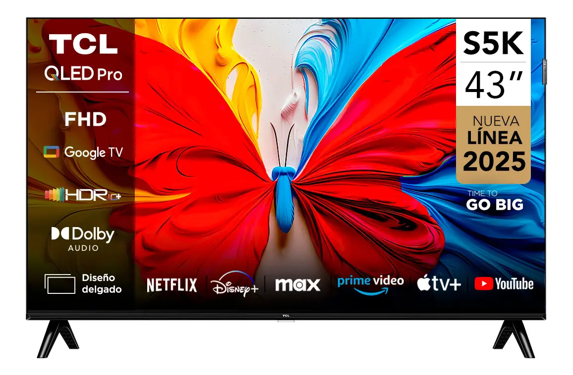 Smart TV 43 TCL Full HD QLED 43S5K Google Tv Dolby Audio - Llevalo hoy al mejor precio