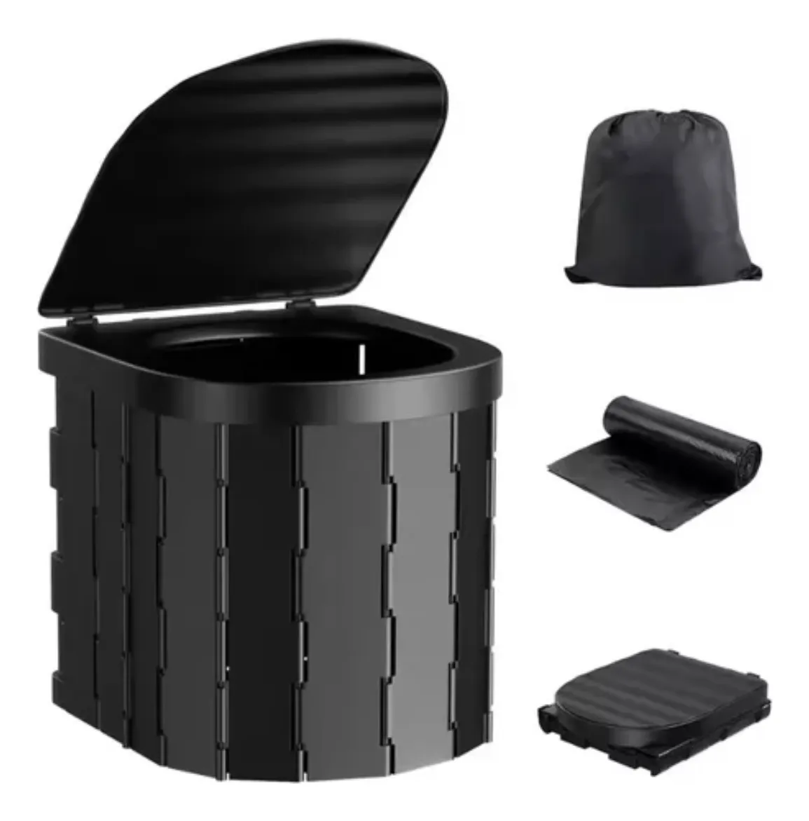 Baño Quimico Portatil Baño Camping Wc Baño Plegable +20bolsa