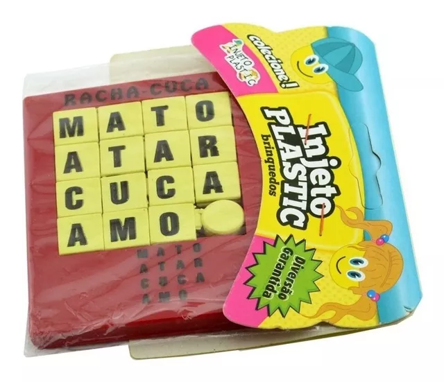 Racha cuca brinquedo jogo quebra cabeça letras infantil - MINI