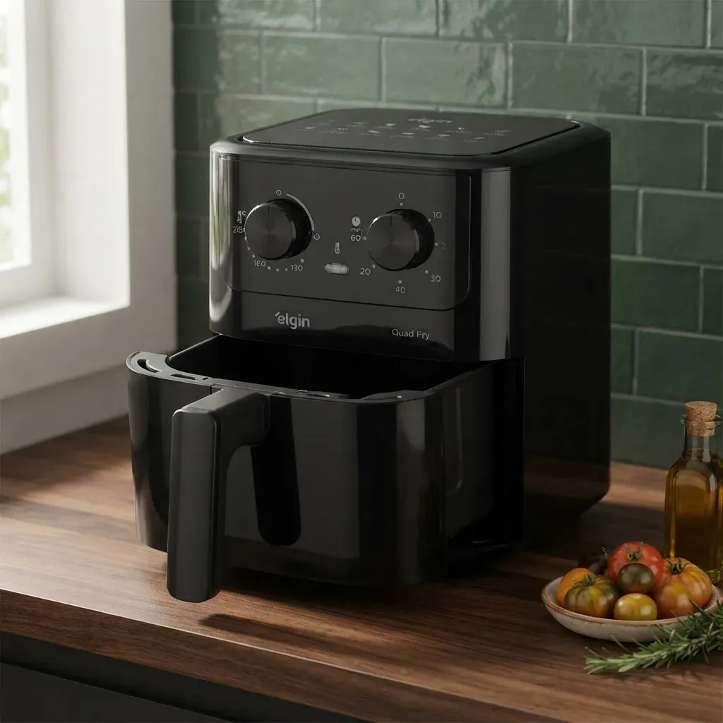 Cesto único da Air Fryer Elgin Quad Fry 4,2L visto de cima