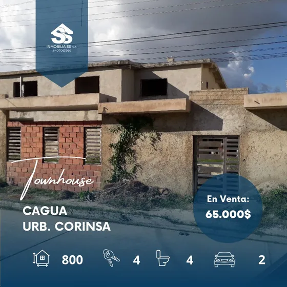 Se Vende Espacioso Townhouse De 800mts En Obra Gris Corinsa
