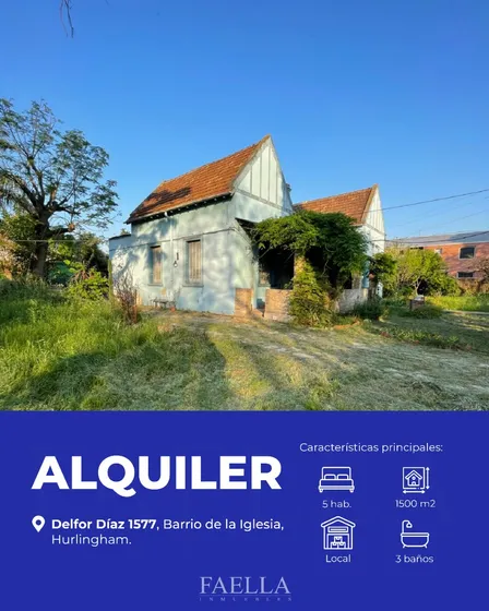 Alquiler Casa Comercial Iglesia Casco Histórico Hurlingham