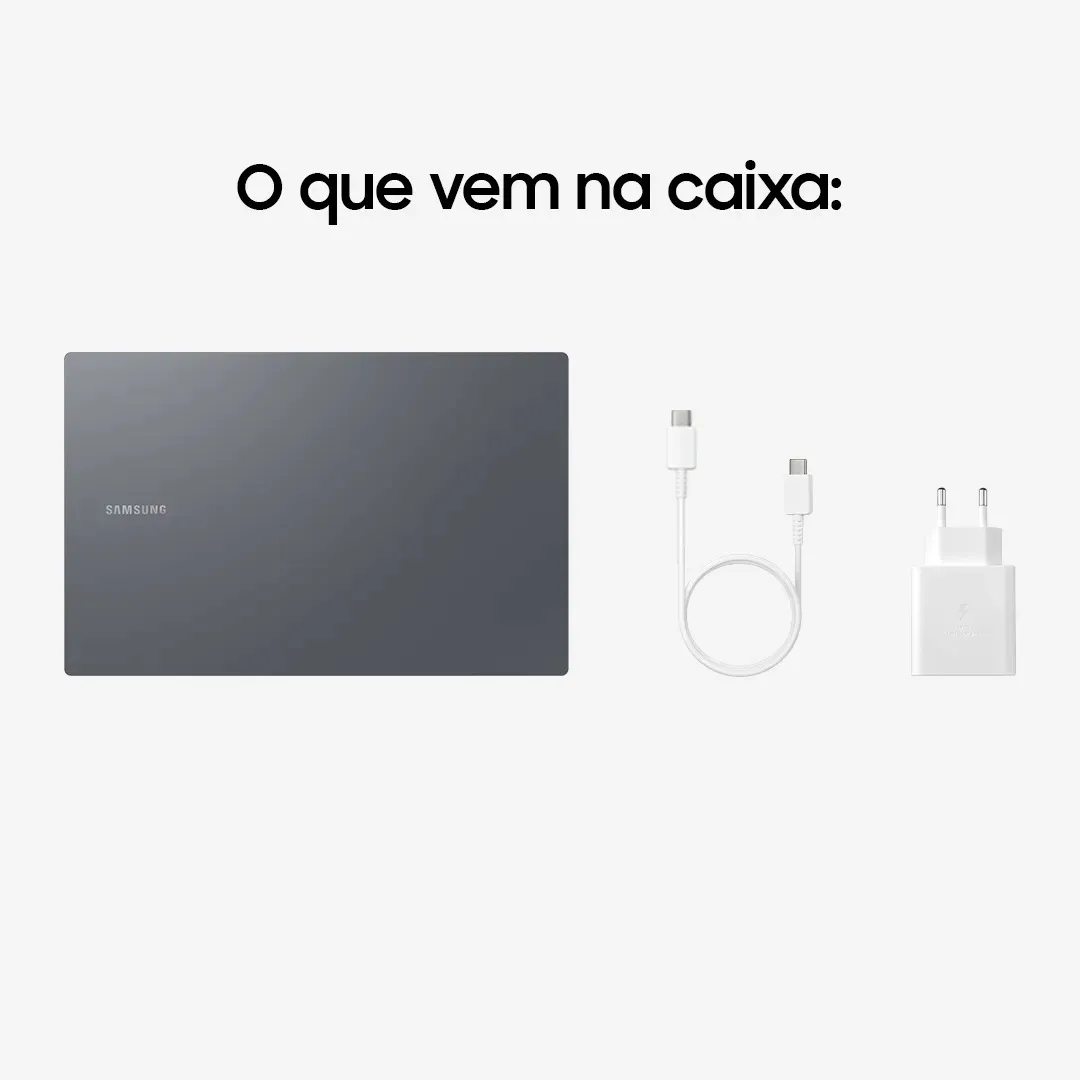 Notebook Samsung Galaxy Book4 Windows 11 Home Intel Core I3 8gb 256gb Ssd 15.6'' Full Hd Led 1.55 Kg Grafite