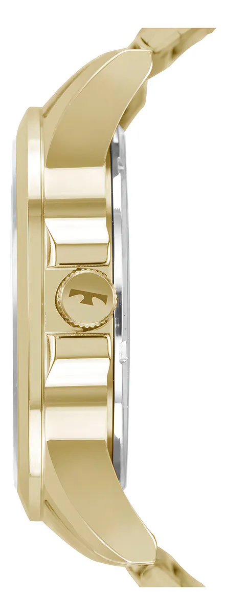 Relógio Technos Masculino Aço Inox Dourado Racer Fundo Preto Quartz 45mm - Imagem 3
