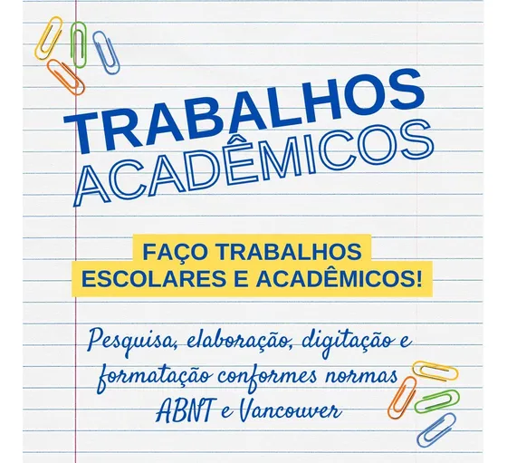 Precisando De Ajuda Com Seu Tcc Ou Artigo? Eu Faço Pra Você!