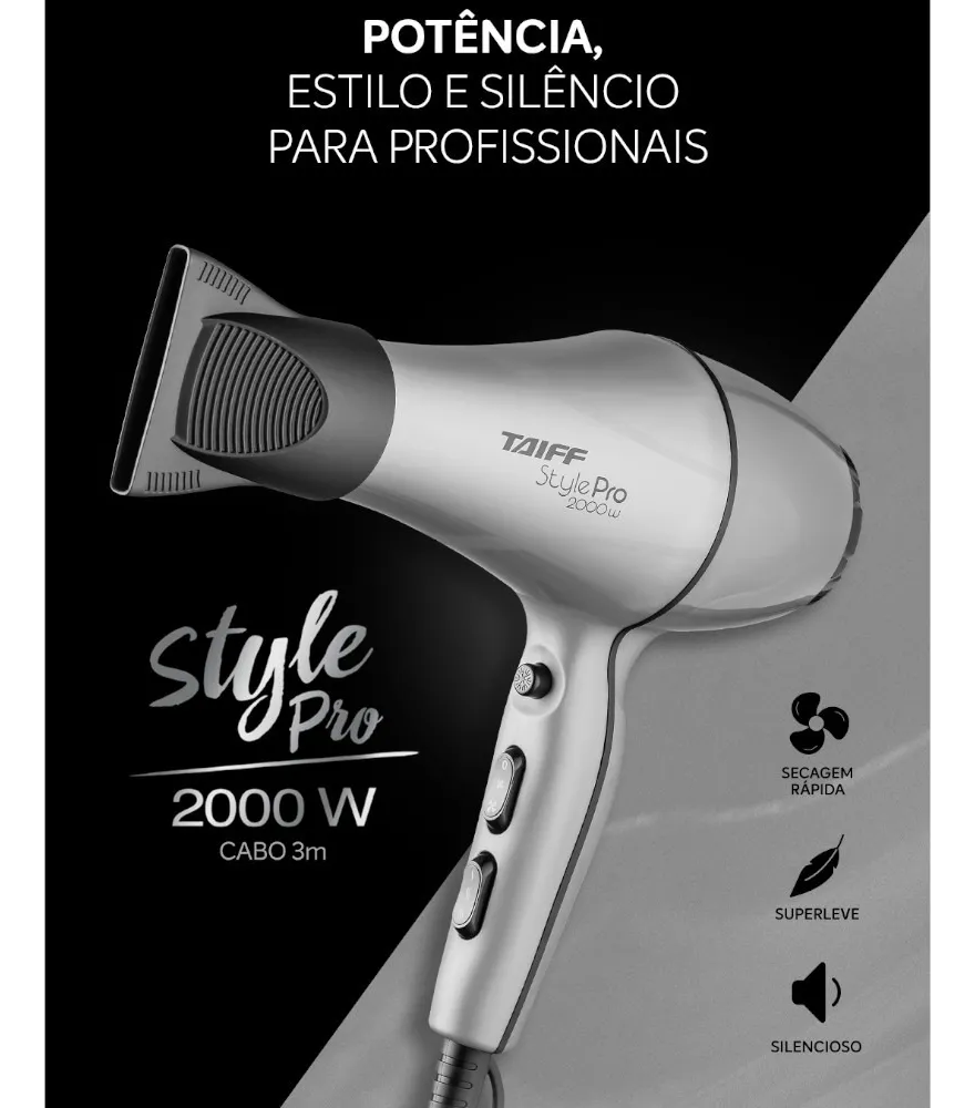 Secador De Cabelo 2000 Watts - Style Pro Taiff