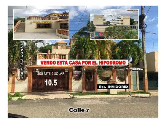 Casa De 3 Niveles En Invidorex  Por Los Frentes Del Hipodromo, De Oportunidad Y Rebajada