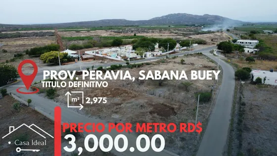 Se Vende En Sabana Buey Bani 2,975 Mts Con Título
