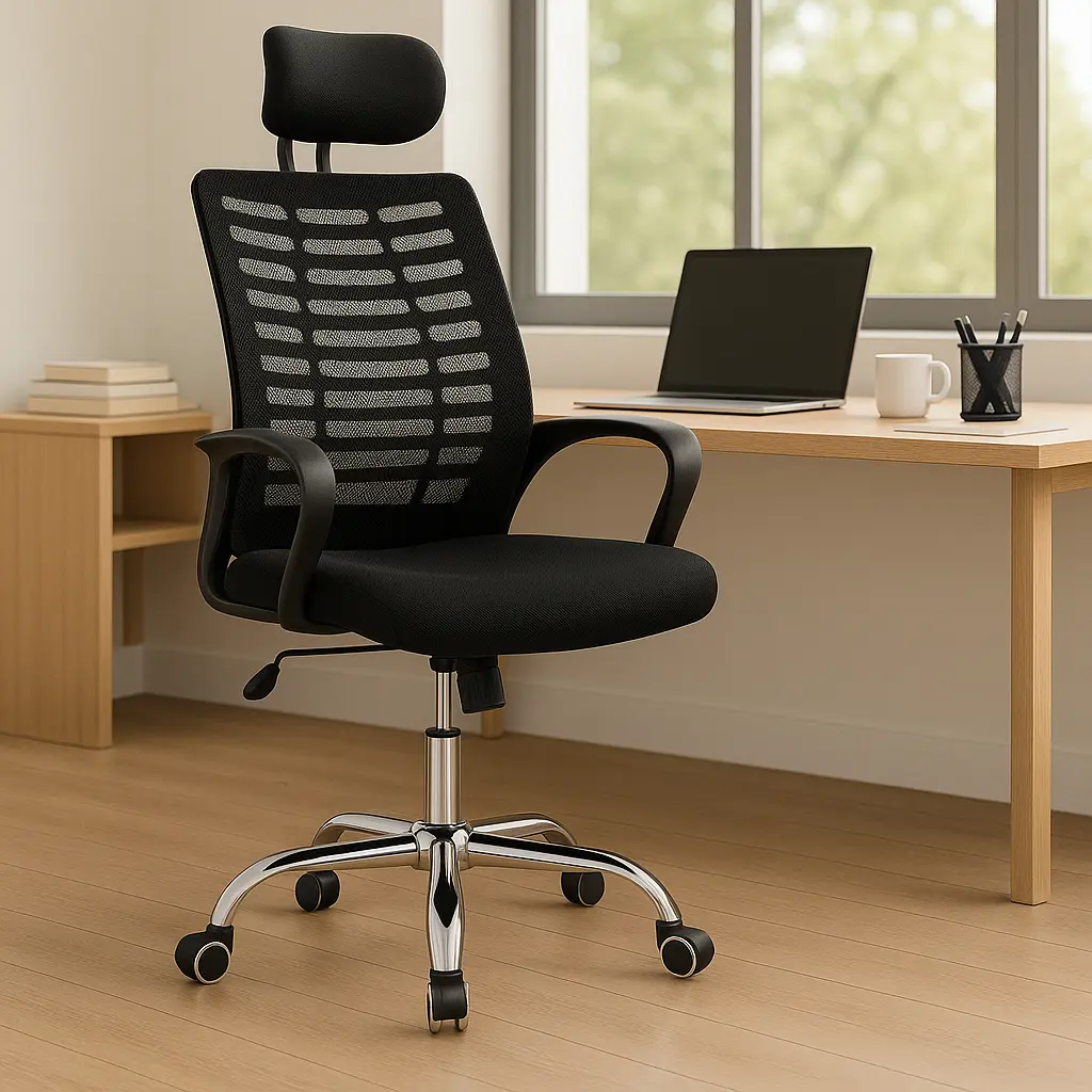 Cadeira Escritório Ergonômica Heads Top Bestchair Cor Preto Material do estofamento Tecido