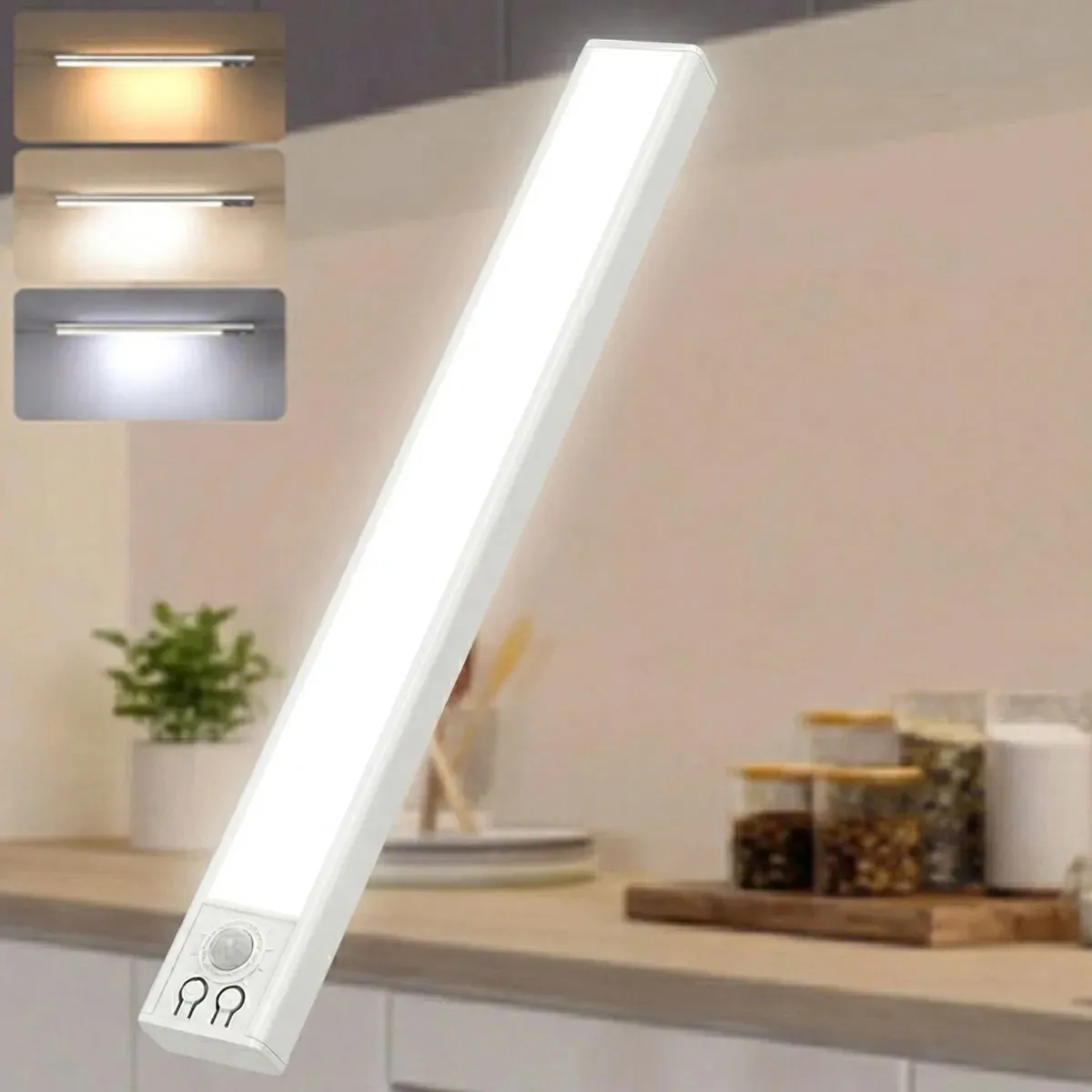 Lámpara Led Con Sensor Luz Recargable 80 Cm 3 Modos Blanco