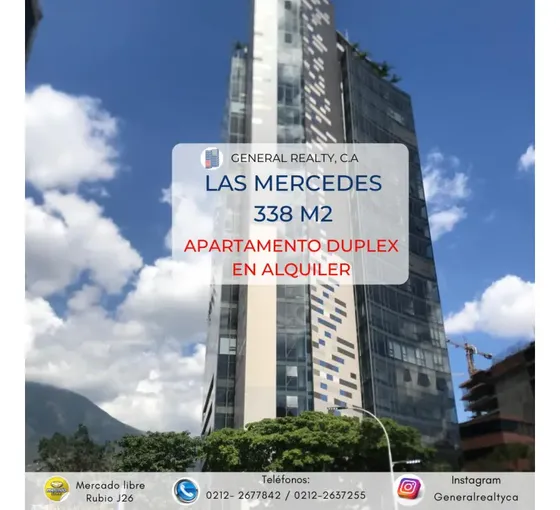 Apartamento Duplex En Alquiler 338 M2 Las Mercedes