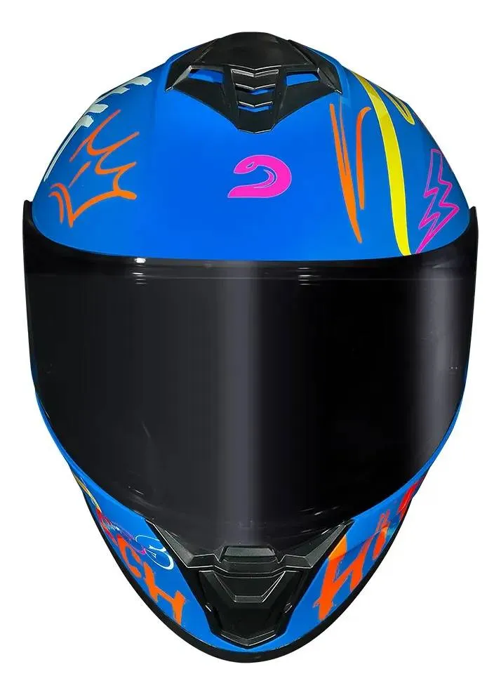 Capacete Race Tech Hit Faster Azul Tamanho Do Capacete 56 — foto 6